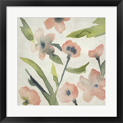 Framed Blush Pink Blooms II Print