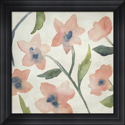 Framed Blush Pink Blooms III Print