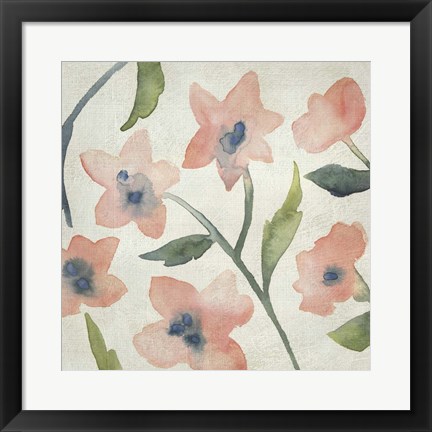 Framed Blush Pink Blooms III Print