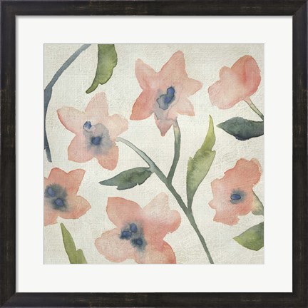 Framed Blush Pink Blooms III Print