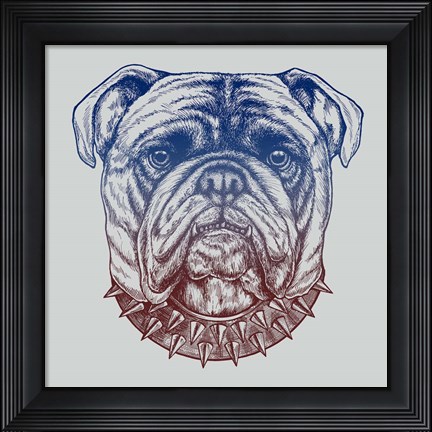 Framed Gritty Bulldog Print