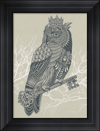 Framed Owl King Print