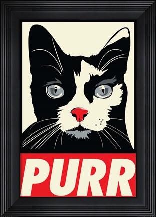 Framed Purr Propaganda Print
