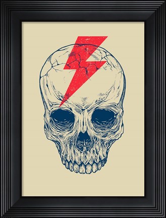 Framed Skull Bolt Print