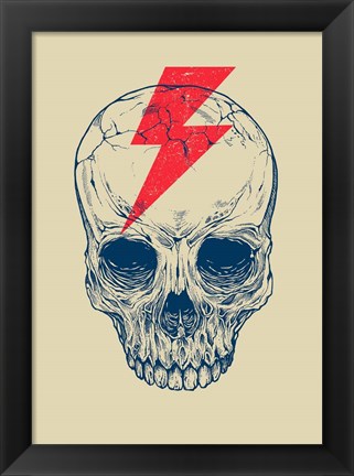 Framed Skull Bolt Print