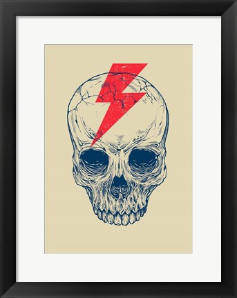 Framed Skull Bolt Print