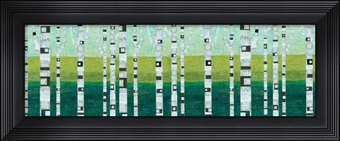 Framed Birches at the Beach Print