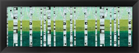 Framed Birches at the Beach Print