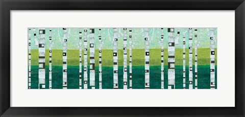 Framed Birches at the Beach Print