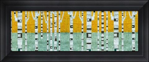 Framed Birches in Early Winter Print