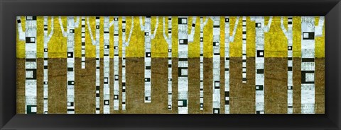 Framed Birches in Fall Print