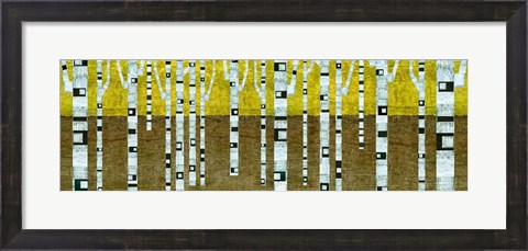 Framed Birches in Fall Print