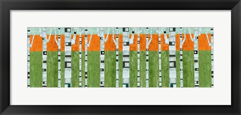 Framed Birches in Spring Print