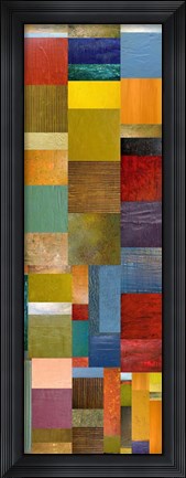 Framed Color Panels with Water and Waves Print
