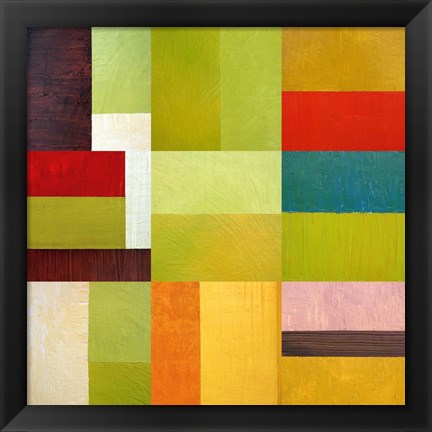 Framed Color Study Abstract 1 Print