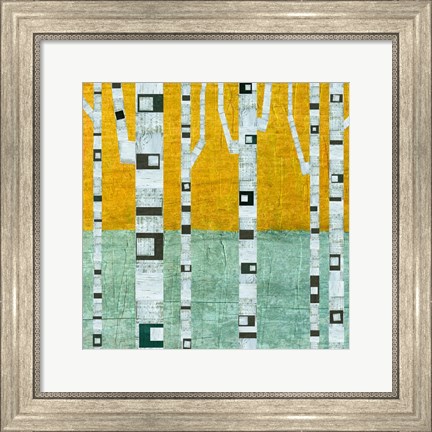 Framed Early Winter Birches Print
