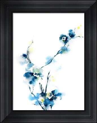 Framed Blue Blossoms Print
