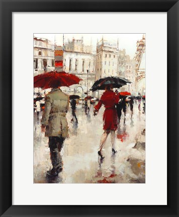 Framed Parting on a Paris Street Print