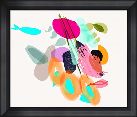 Framed Cyan Fish Print