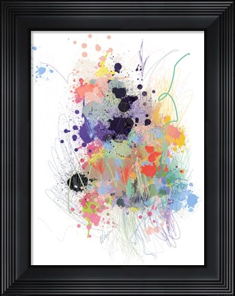 Framed Lavender Wildflower Explosion Print