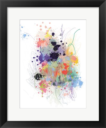 Framed Lavender Wildflower Explosion Print