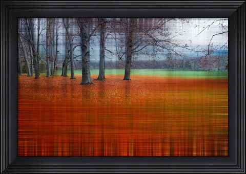Framed Abstract Autumn Print