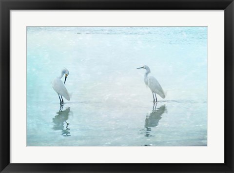 Framed White Cranes Print