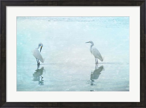 Framed White Cranes Print