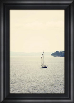 Framed Hazy Sea Print
