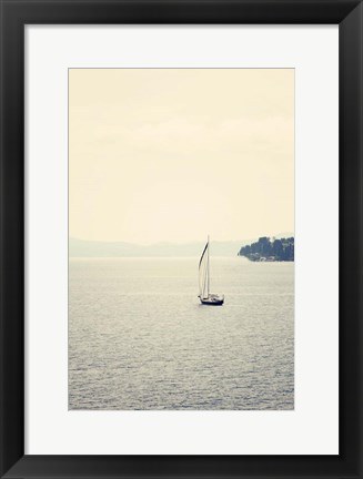 Framed Hazy Sea Print