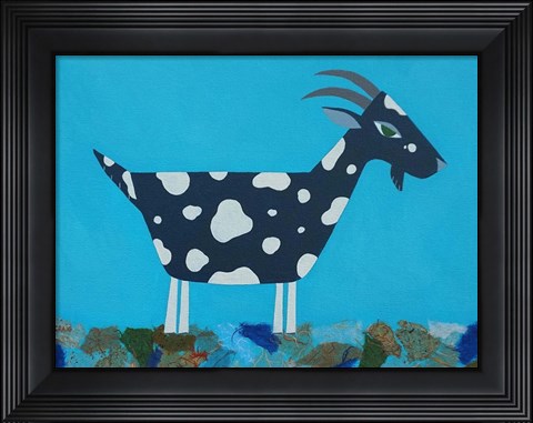 Framed Fergus The Goat Print