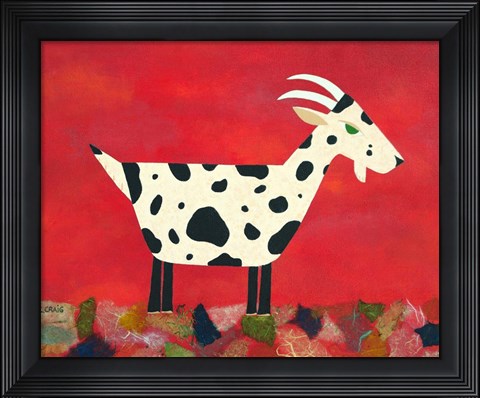Framed Vincent Van Goat Print