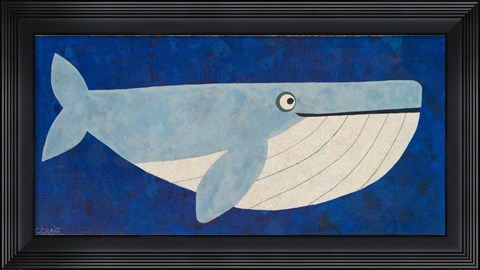 Framed Wendell the Whale Print