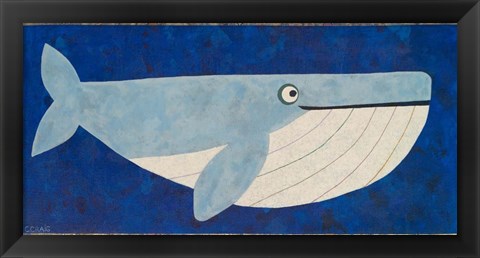 Framed Wendell the Whale Print