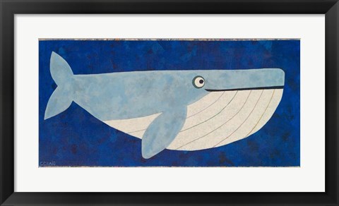 Framed Wendell the Whale Print