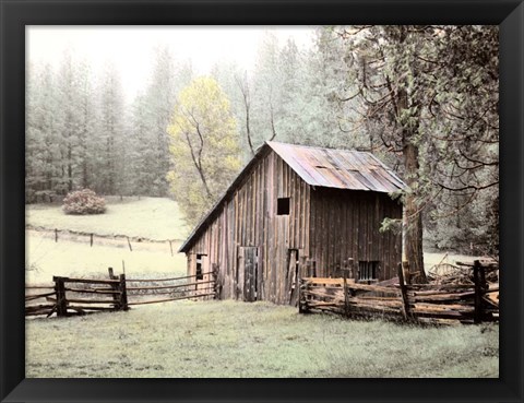 Framed Barn near Sonora Print