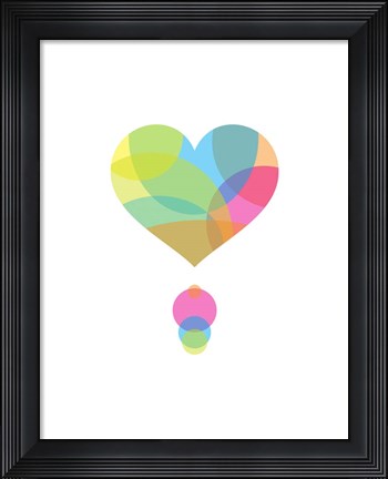 Framed Colors of a Heart Print