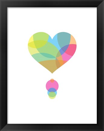 Framed Colors of a Heart Print