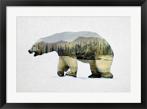 Framed Arctic Polar Bear Print