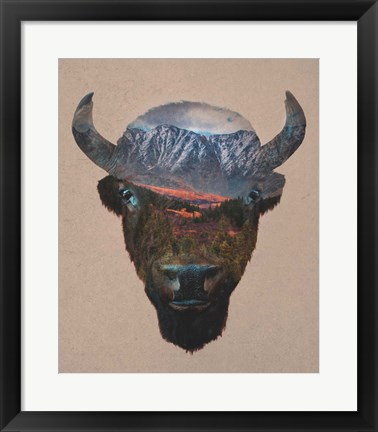 Framed Bison Peak Print