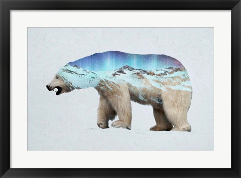 Framed Arctic Polar Bear Print