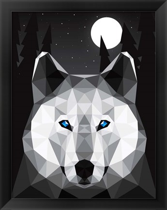 Framed Tundra Wolf Print