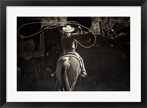 Framed American Cowgirl Print