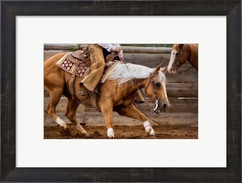 Framed Cutting Horses Print