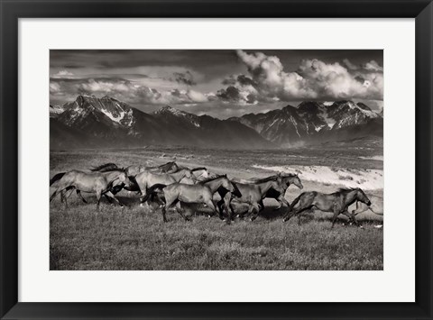 Framed Mountain Range Mavericks Print