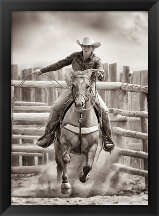 Framed Ride &#39;Em Cowgirl Print