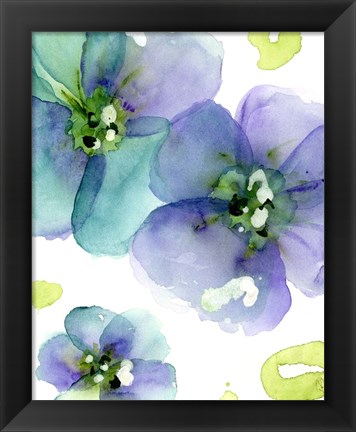 Framed Blue Flowers Print