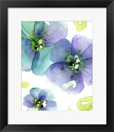 Framed Blue Flowers Print