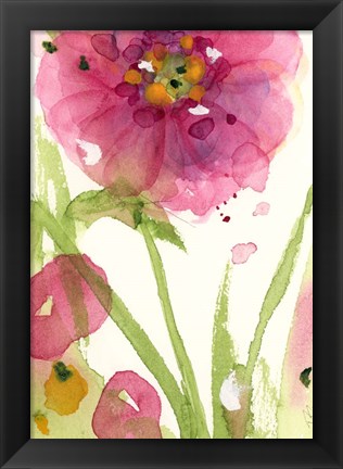 Framed Pink Wildflower Print