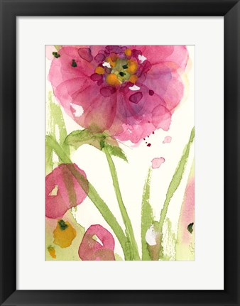 Framed Pink Wildflower Print